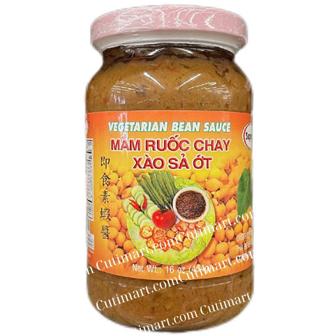 Stir-fried Vegetarian Bean Sauce (Mắm Ruốc Chay Xào Sả Ớt) 16oz