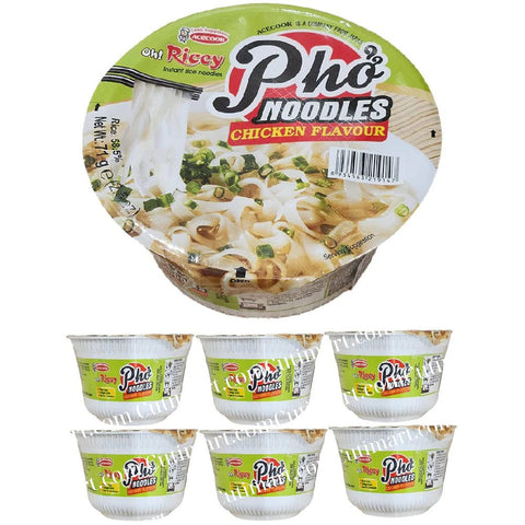 Vietnamese Pho Soup Bowls, Chicken Pho (Phở Gà) 2.3 oz- Pack 6