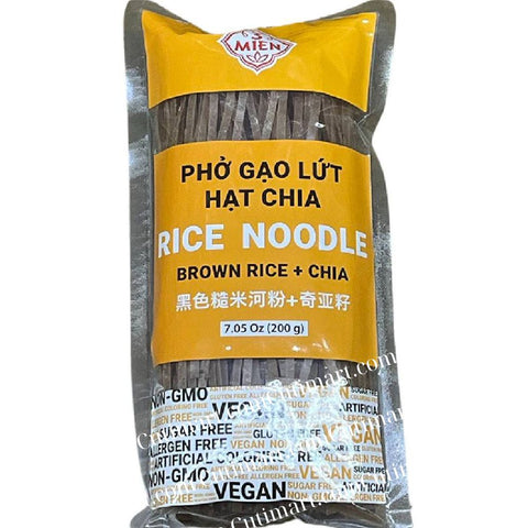 3 Mien Brown Rice Noodle + Chia (Phở Gạo Lức Hạt Chia) - 7.05oz