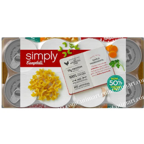 Campbell's Simply Chicken Noodle Soup, 18.6 Oz Can - Pack 8