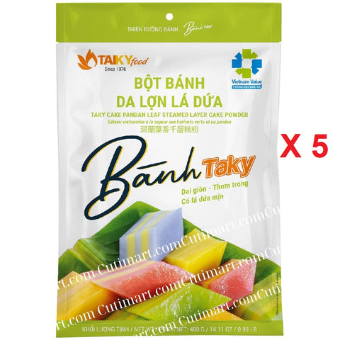 TAKYCake - Pandan Leaf Steamed Layer Cake Powder(Bột Bánh Da Lợn)-400g