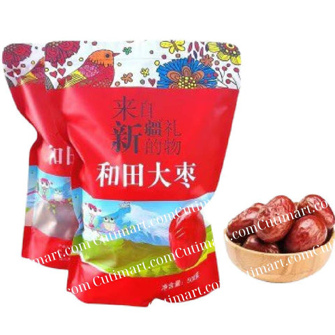 Xinjiang Dried Chinese Jujube Red Dates (Táo Đỏ Tân Cương Khô) - 500g