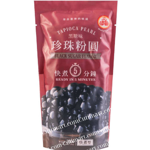 WuFuYan Black Sugar Flavor Boba Tapioca Pearls (Trân Châu Đường Đen) - 8.8oz